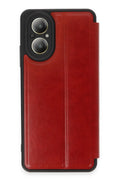 Mey İthalat® Realme 12 Lite Kılıf Flip Cover - Kırmızı