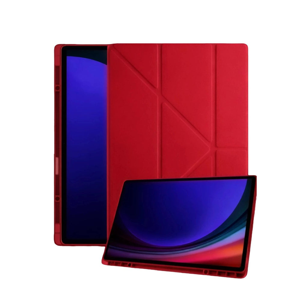 Mey İthalat® Samsung Galaxy Tab A11 Plus Kalemlikli Mars Tablet Kılıfı - Kırmızı