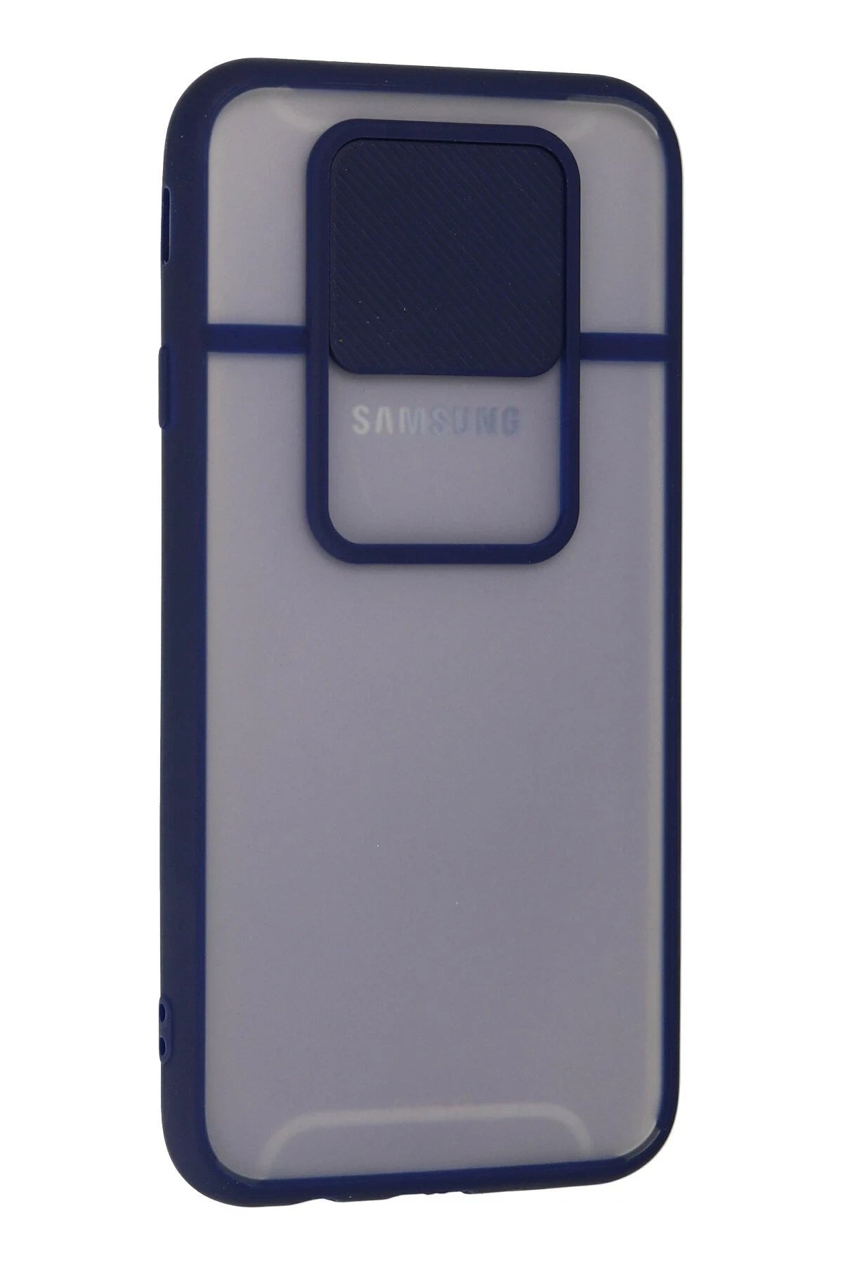 Mey İthalat® Samsung Galaxy J7 Pro / J730 Kılıf Palm Buzlu Kamera Sürgülü Silikon - Lacivert