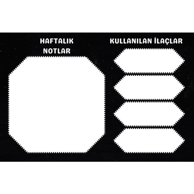 Diyabet Ölçüm Takip Çizelgesi Defteri A Kalite Özel Tasarım 3 Aylık A5 Siyah-beyaz