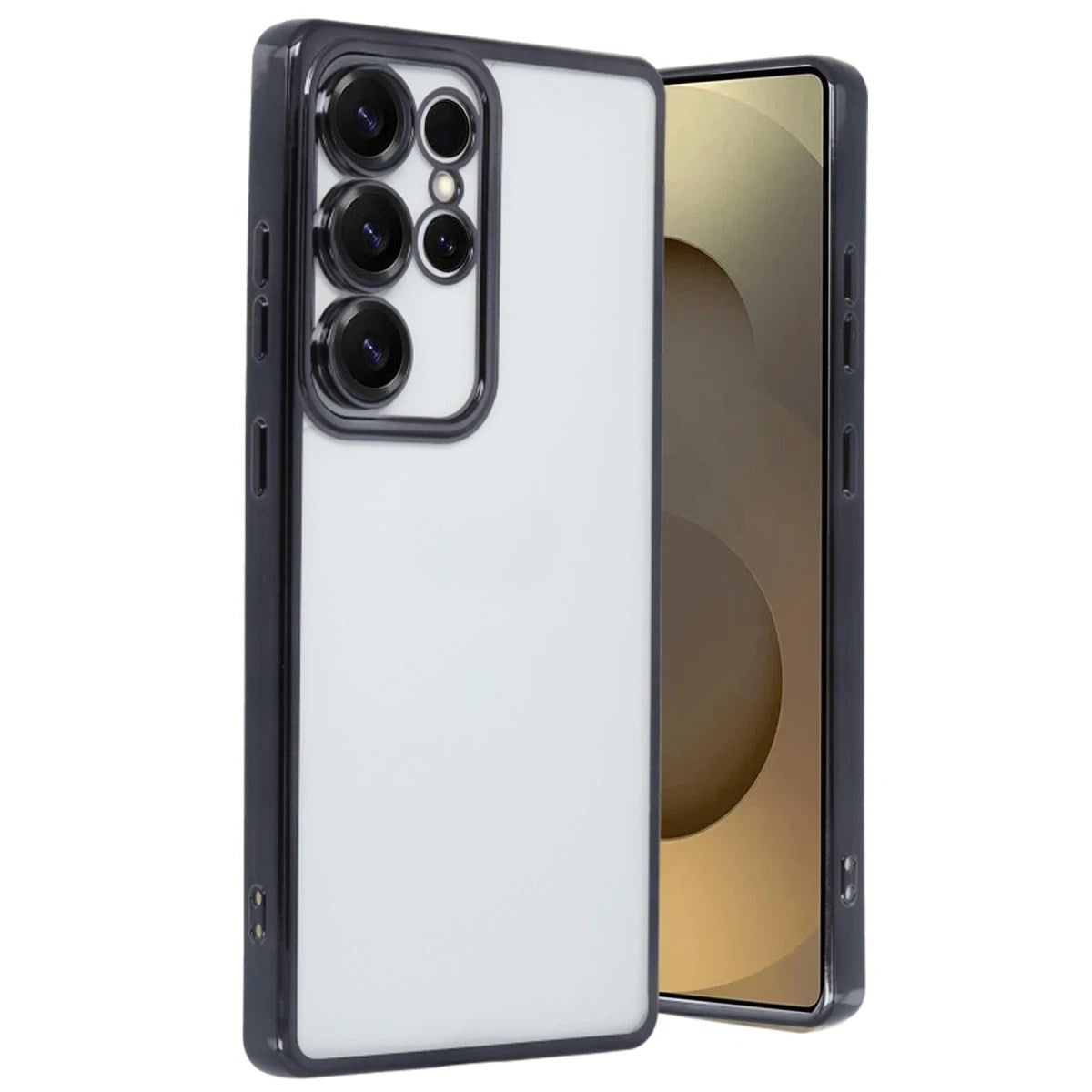 Mey İthalat® Samsung Galaxy S25 Ultra Kılıf Lensli Silikon - Siyah