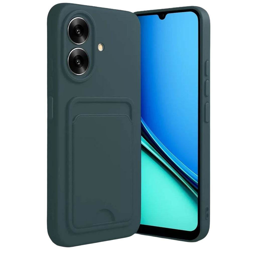 Mey İthalat® Realme Note 60 Kelvin Kartvizitli Silikon - Koyu Yeşil