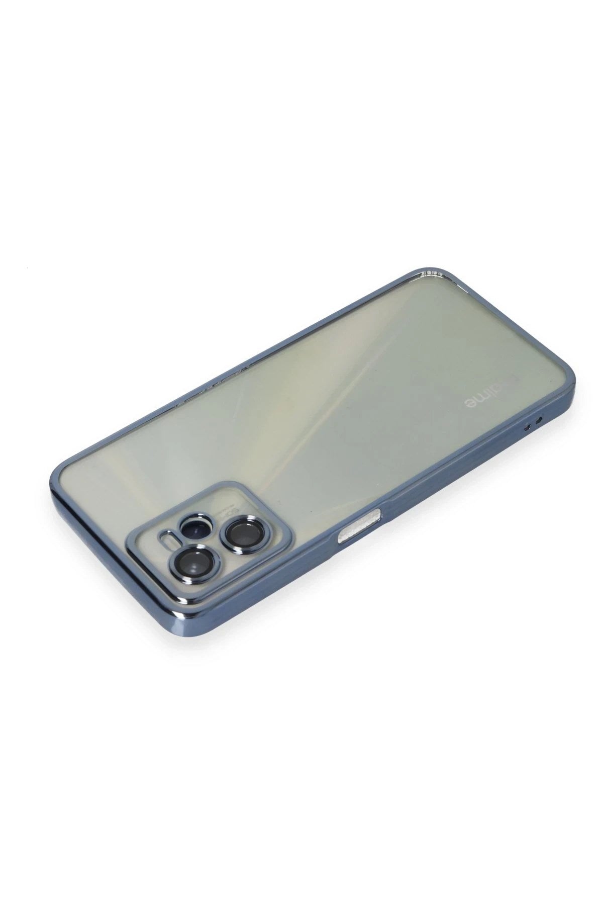 Mey İthalat® Realme C35 Kılıf Lensli Silikon - Açık Mavi