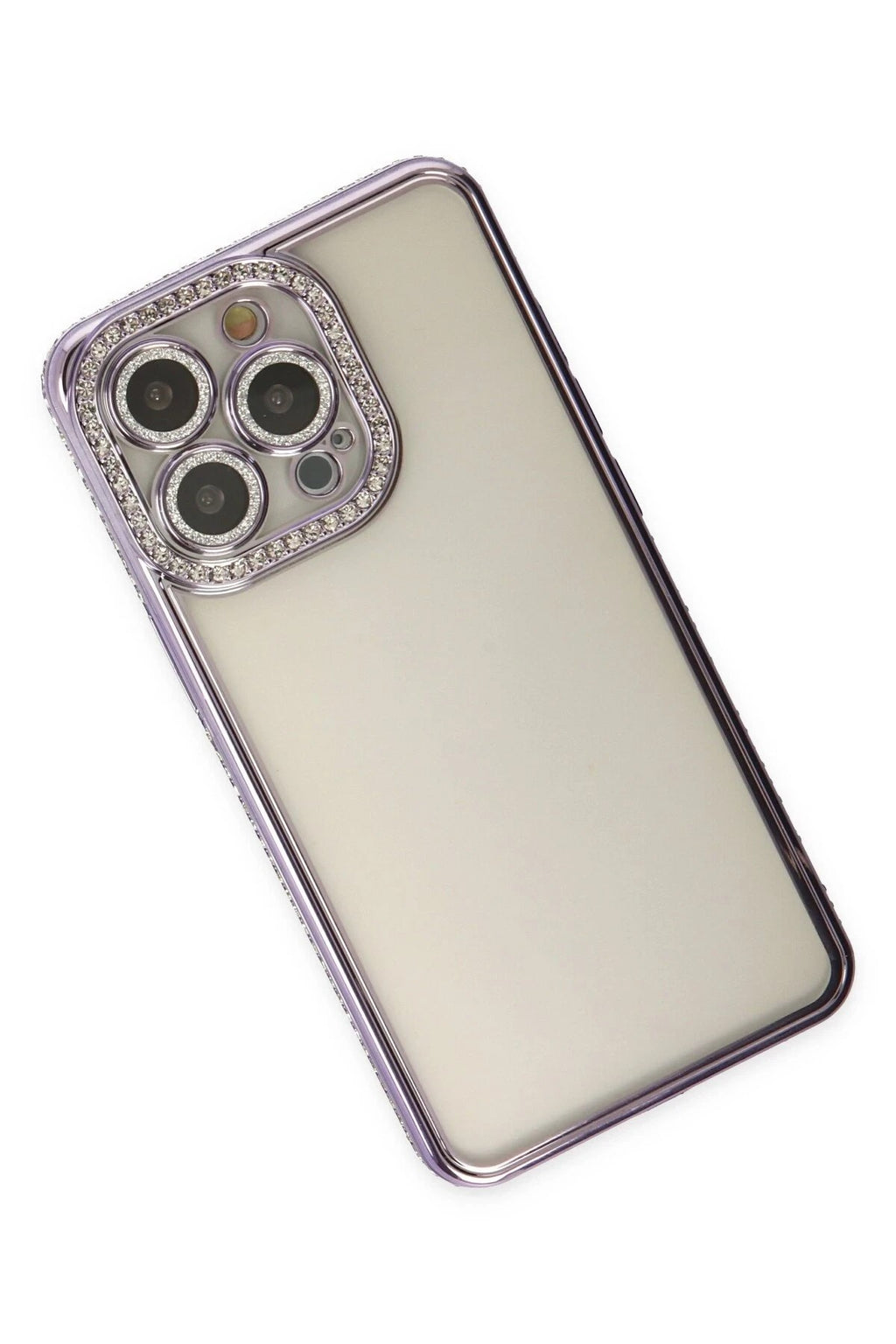 Mey İthalat® iPhone 14 Pro Kılıf Joke Taşlı Silikon - Mor