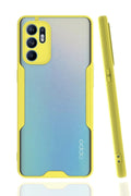 Mey İthalat® Reno 6 Kılıf Platin Silikon - Sarı