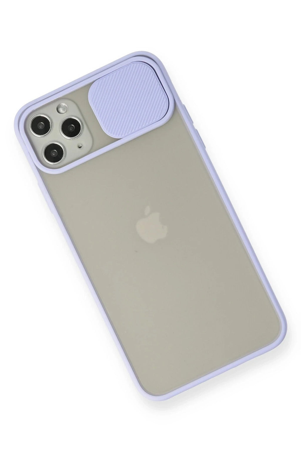 Mey İthalat® iPhone 11 Pro Max Kılıf Palm Buzlu Kamera Sürgülü Silikon - Lila