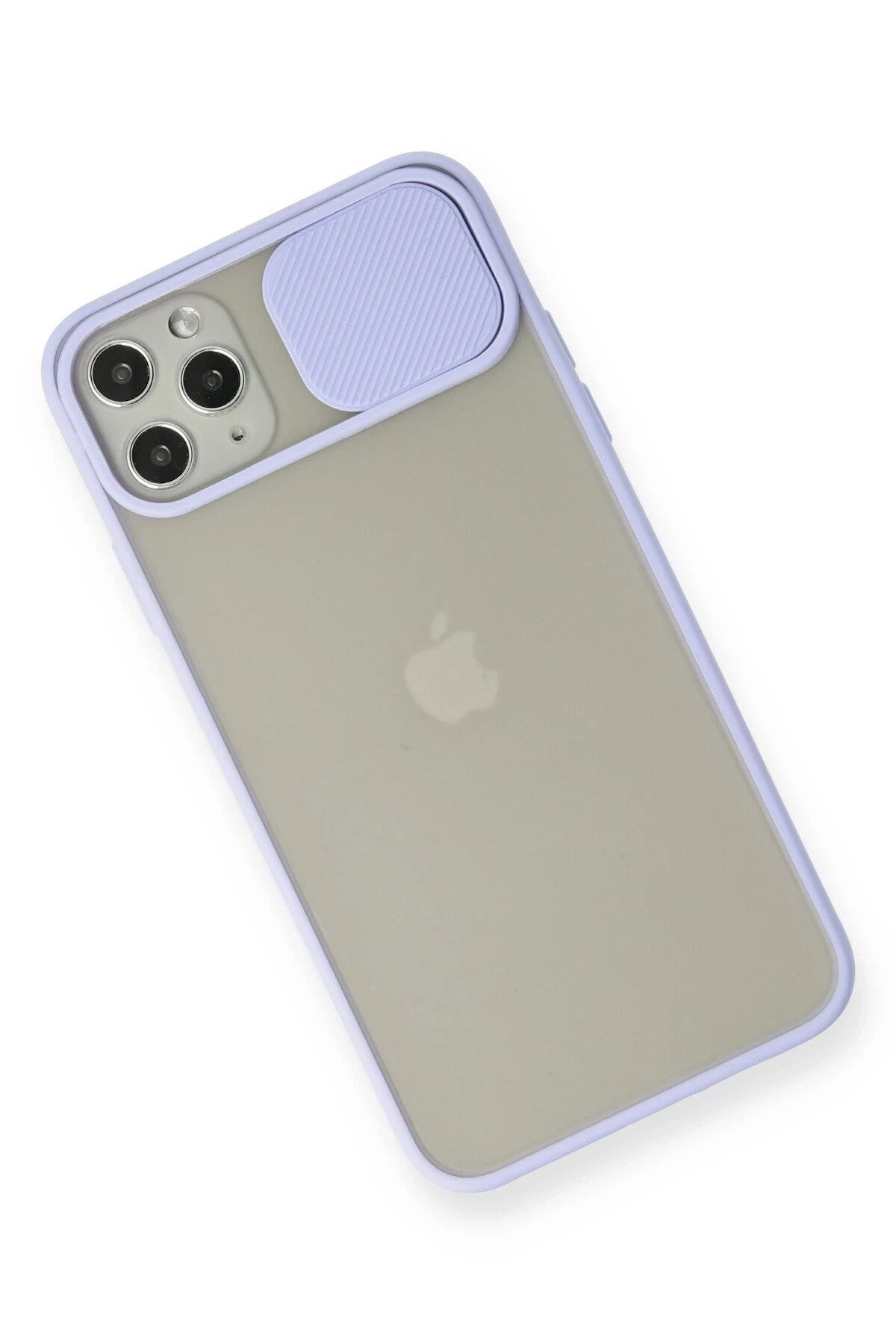 Mey İthalat® iPhone 11 Pro Max Kılıf Palm Buzlu Kamera Sürgülü Silikon - Lila