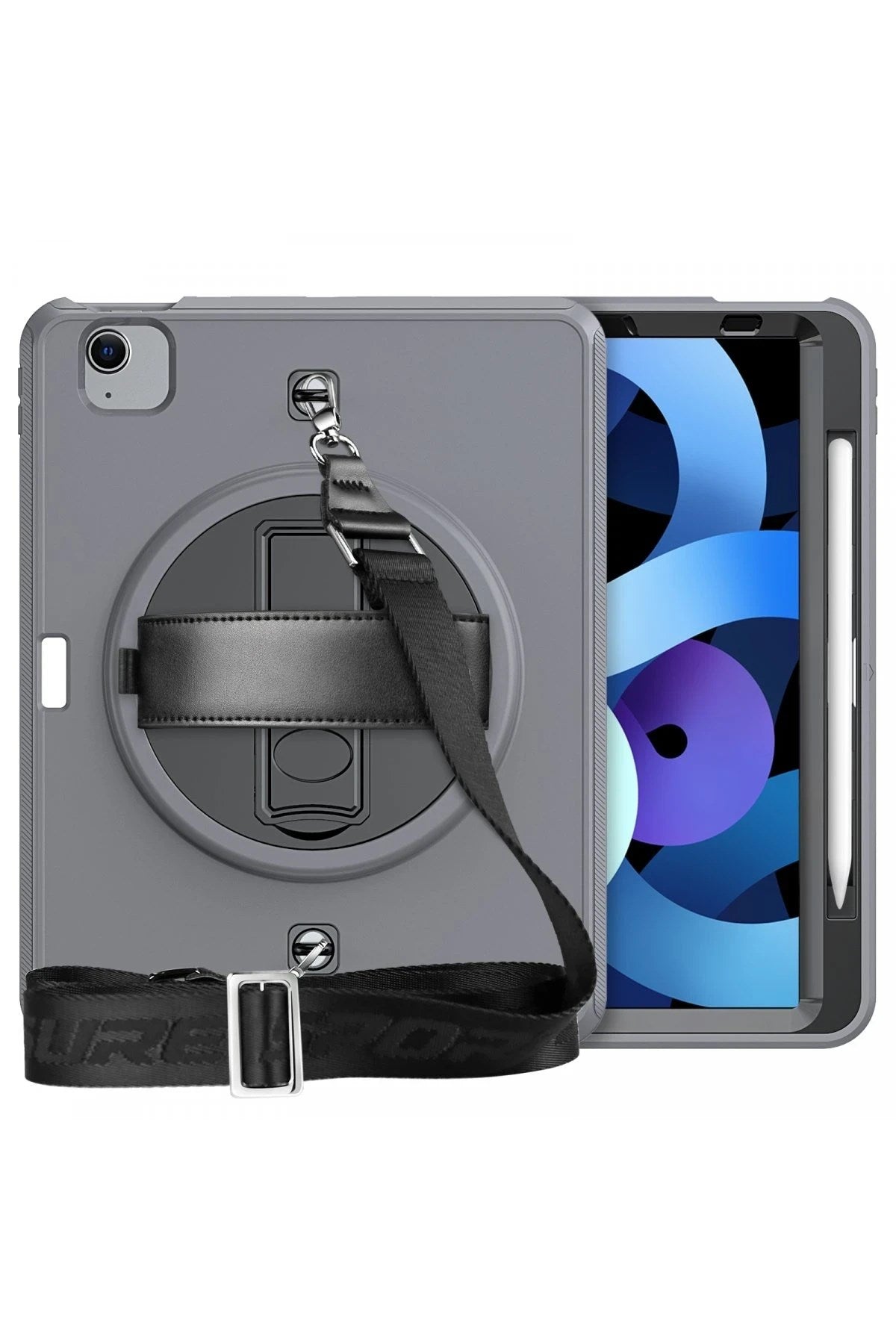 Mey İthalat® iPad Pro 11 (2020) Kılıf Strap-C Otterbox Tablet Kapak - Gri