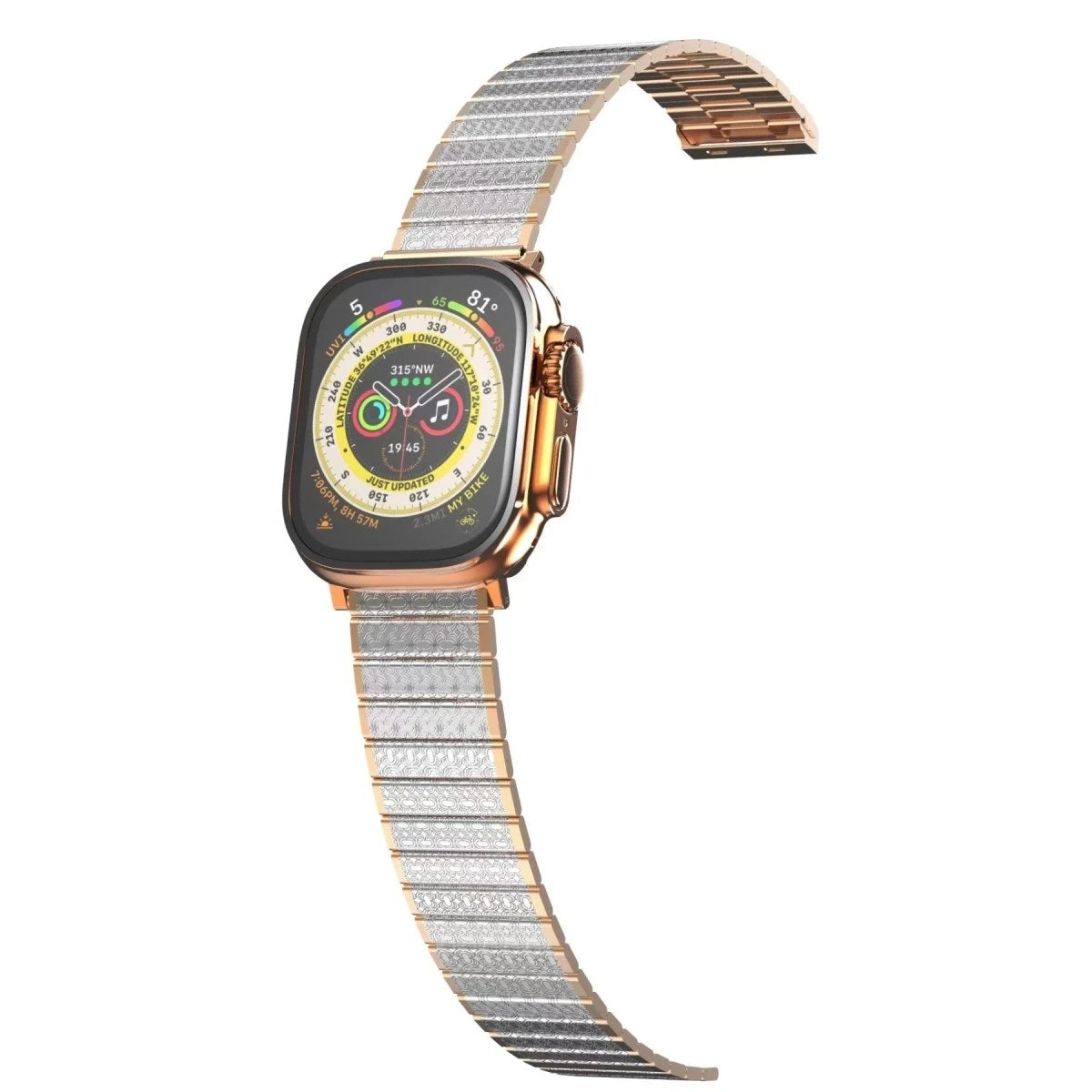 Mey İthalat® Watch 38mm Made Metal Kordon - Gümüş-Rose Gold