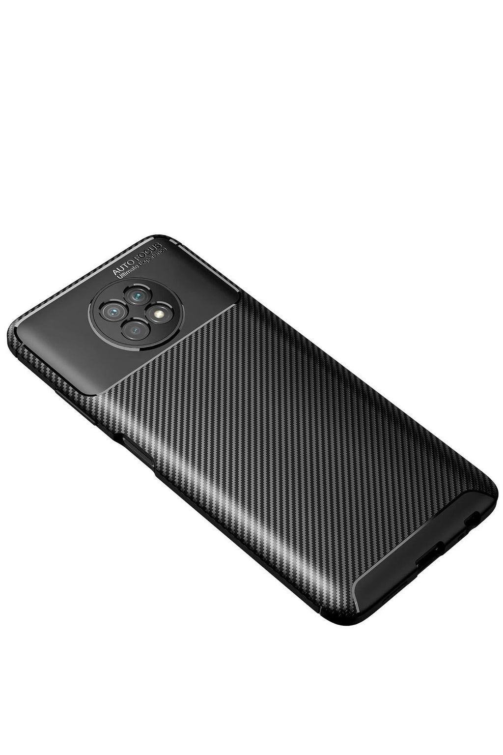 Mey İthalat® Redmi Note 9 5G Kılıf Auto Focus Karbon Kapak - Siyah