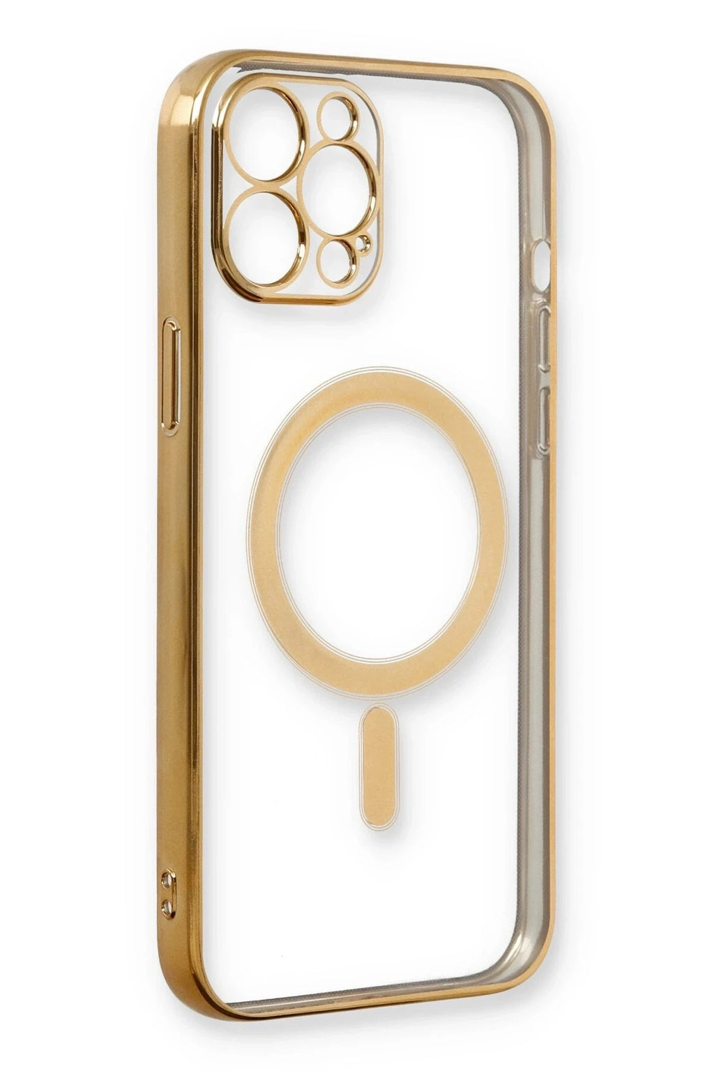 Mey İthalat® iPhone 12 Pro Kılıf Magneticsafe Lazer Silikon - Gold