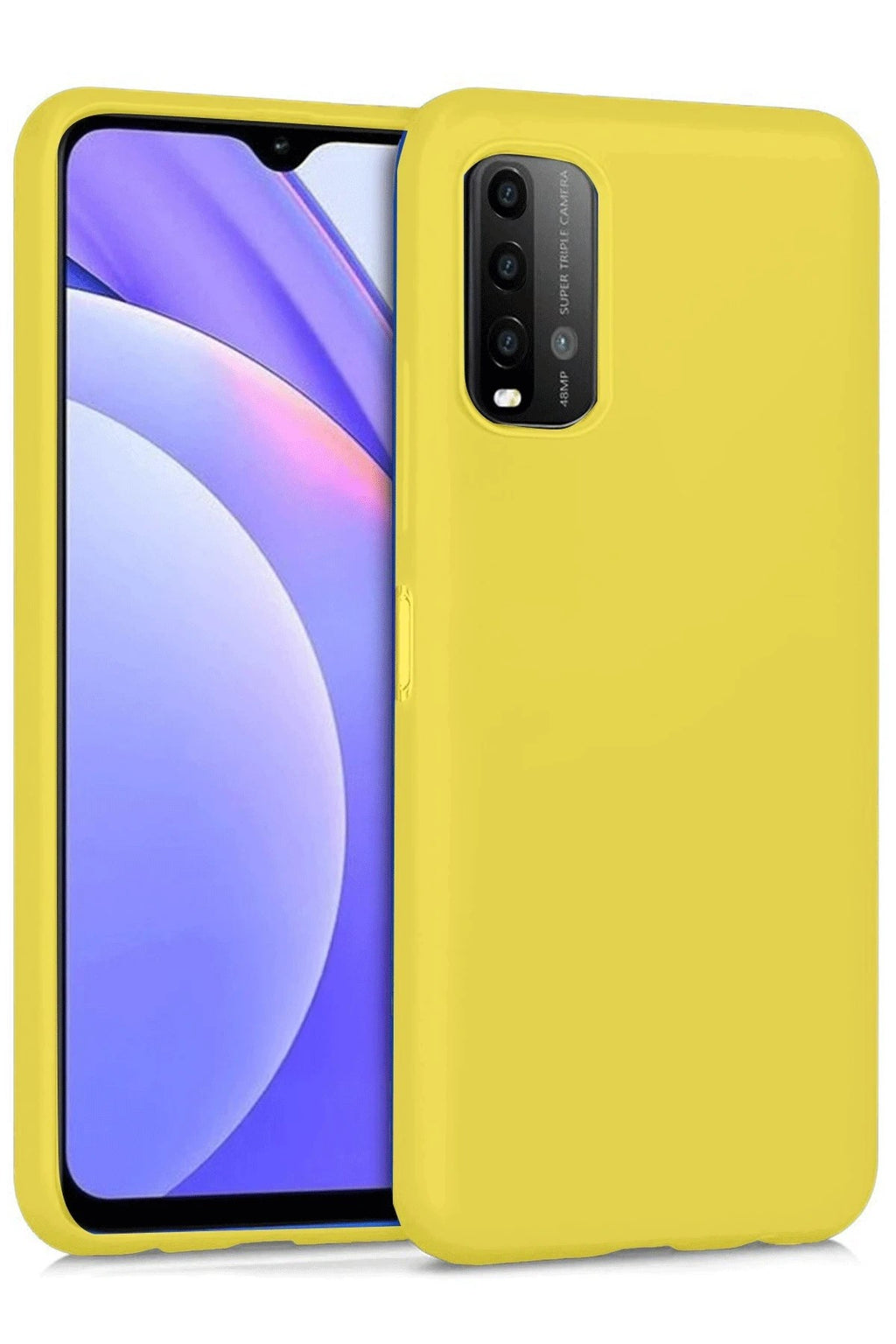 Mey İthalat® Redmi 9T Kılıf Nano içi Kadife Silikon - Sarı