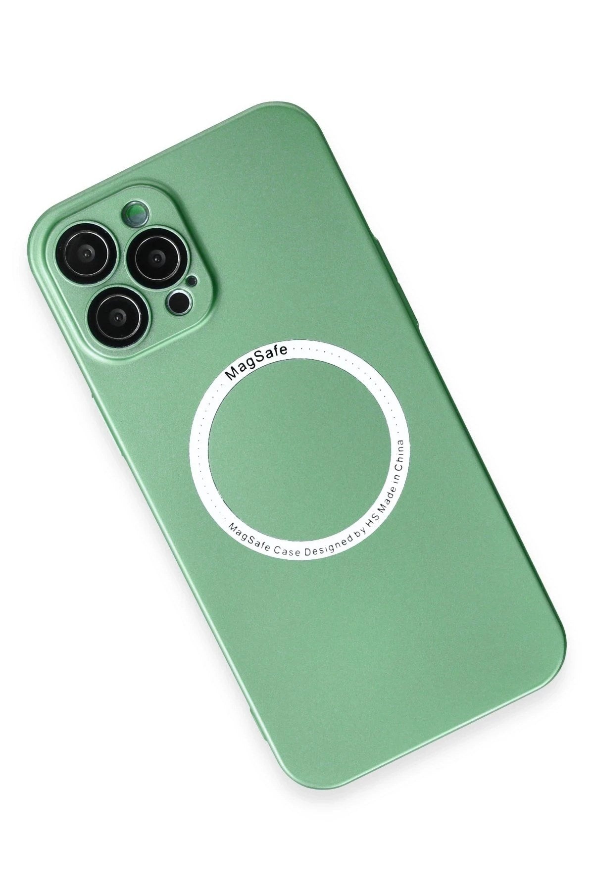 Mey İthalat® iPhone 12 Pro Kılıf Jack Magneticsafe Lens Silikon - Yeşil