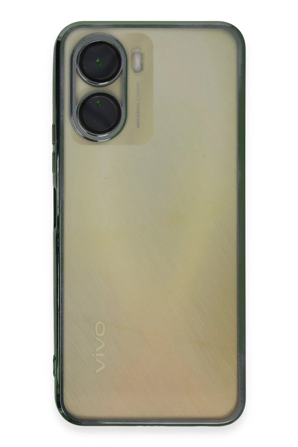 Mey İthalat® Vivo Y16 Kılıf Lensli Silikon - Yeşil
