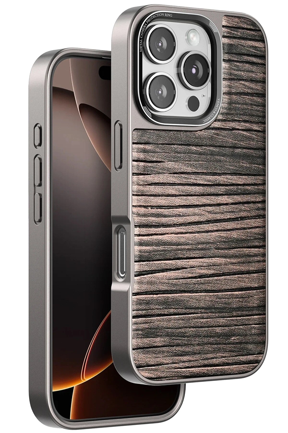 Mey İthalat® iPhone 16 Pro Wave Kapak - Kahverengi