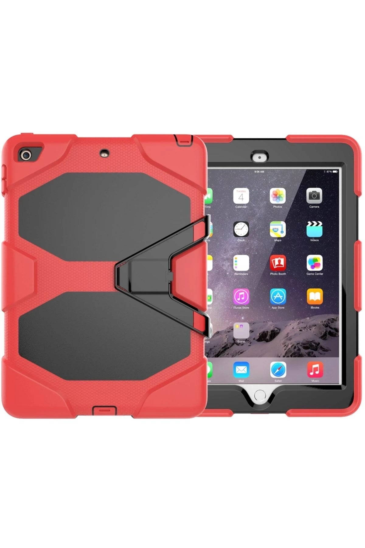 Mey İthalat® iPad 5 Air 9.7 Kılıf Griffin Tablet Kapak - Kırmızı
