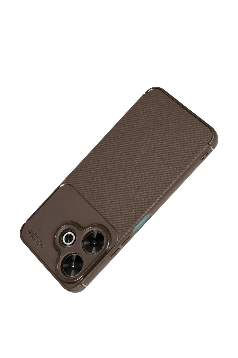 Mey İthalat® Redmi 13 4G Kılıf Auto Focus Karbon Kapak - Kahverengi