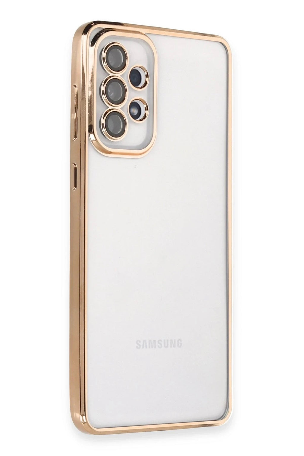 Mey İthalat® Samsung Galaxy A33 5G Kılıf Lensli Silikon - Gold