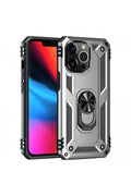 Mey İthalat® iPhone 13 Pro Kılıf Sofya Yüzüklü Silikon Kapak - Gümüş