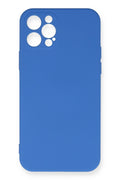 Mey İthalat® iPhone 12 Pro Max Kılıf Nano içi Kadife Silikon - Mavi