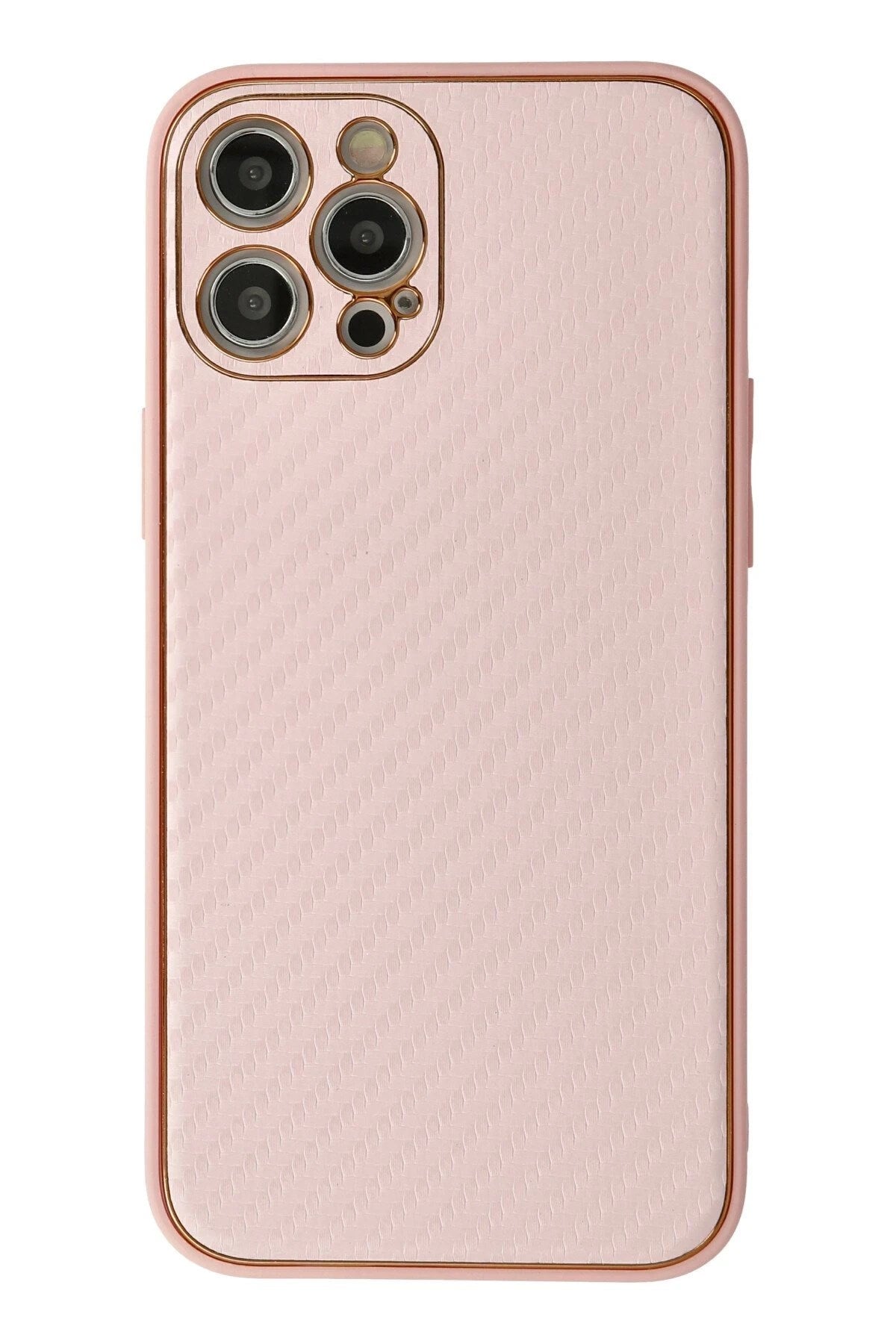 Mey İthalat® iPhone 12 Pro Kılıf Coco Karbon Silikon - Pembe
