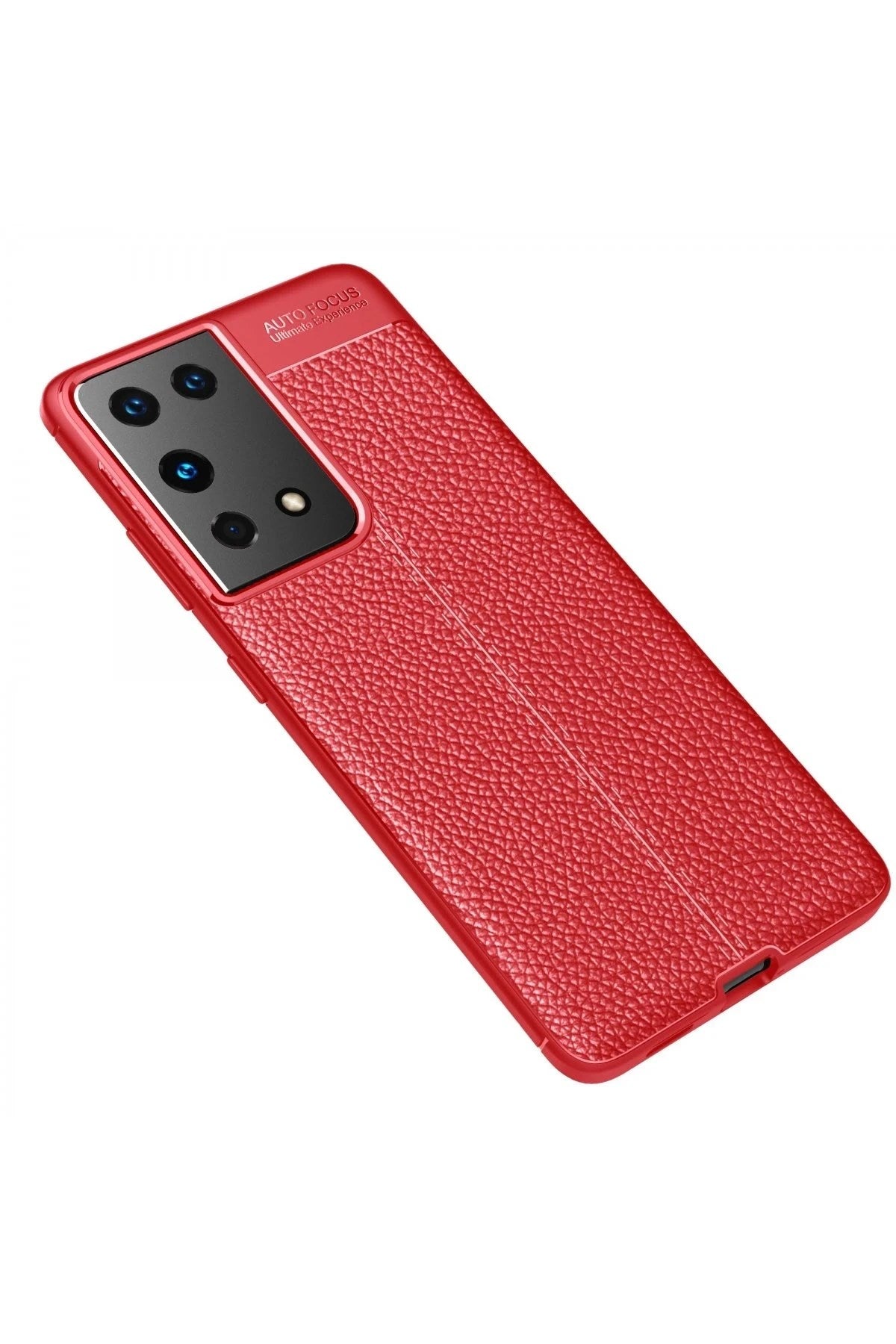 Mey İthalat® Samsung Galaxy S21 Ultra Kılıf Auto Focus Kapak - Kırmızı