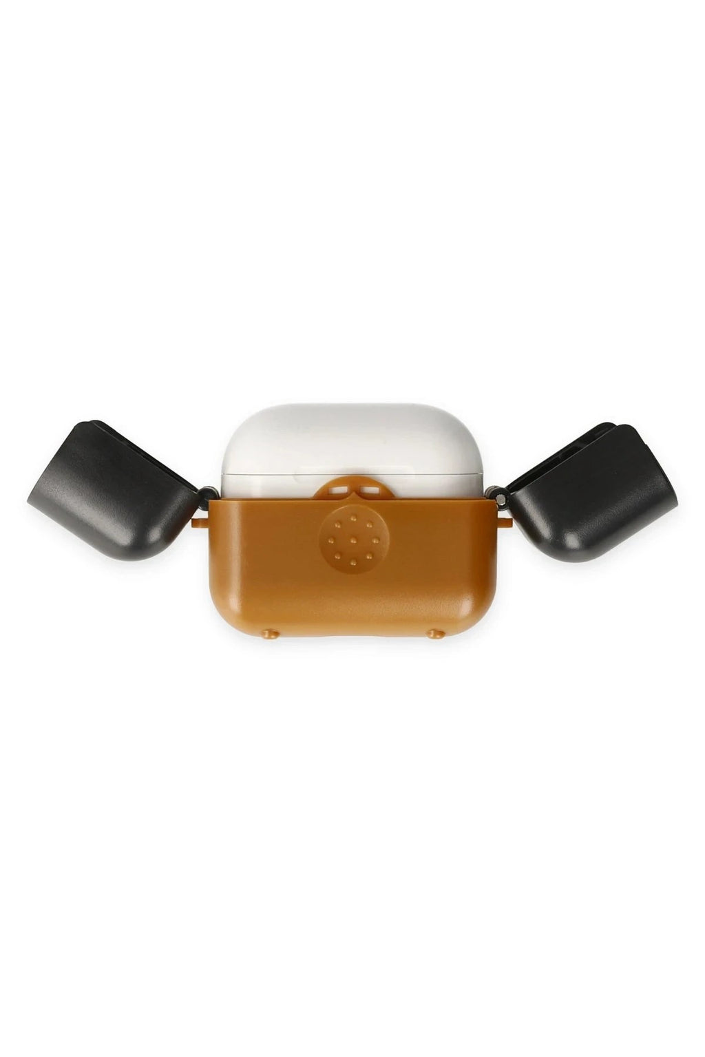 Mey İthalat® Airpods 3 (3.nesil) Basmalı Kılıf - Kahverengi-Siyah