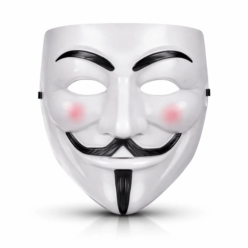 Mey İthalat® V Mask Premium Vendetta Beyaz Maske (Guy Fawkes Stil)
