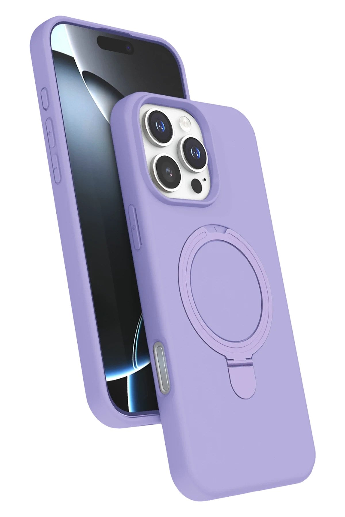 Mey İthalat® iPhone 16 Pro Max Regal Magsafe Standlı Kapak - Lila