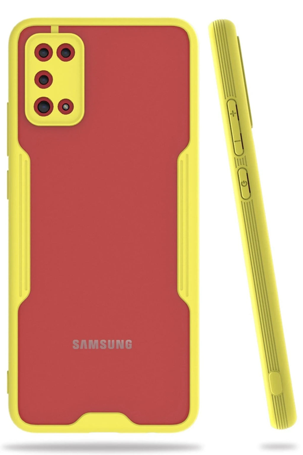 Mey İthalat® Samsung Galaxy A02S Kılıf Platin Silikon - Sarı