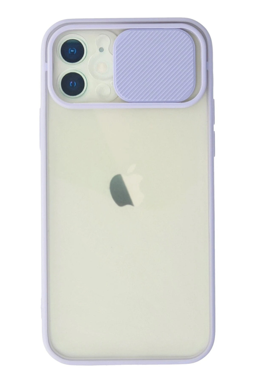 Mey İthalat® iPhone 12 Kılıf Palm Buzlu Kamera Sürgülü Silikon - Lila