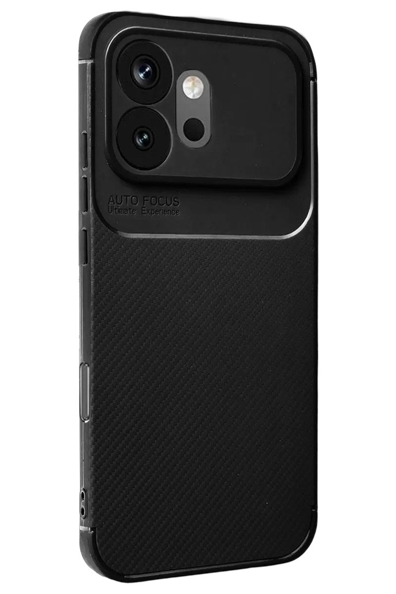 Mey İthalat® Huawei Honor 600 Auto Focus Karbon Kapak - Siyah