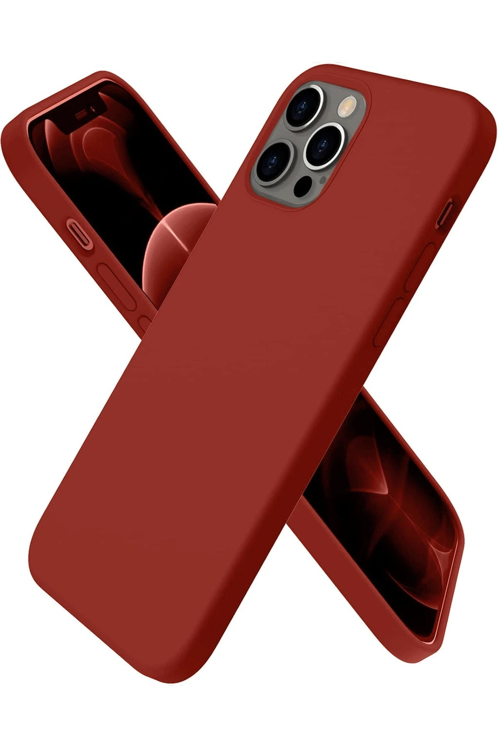Mey İthalat® iPhone 12 Pro Max Kılıf First Silikon - Bordo