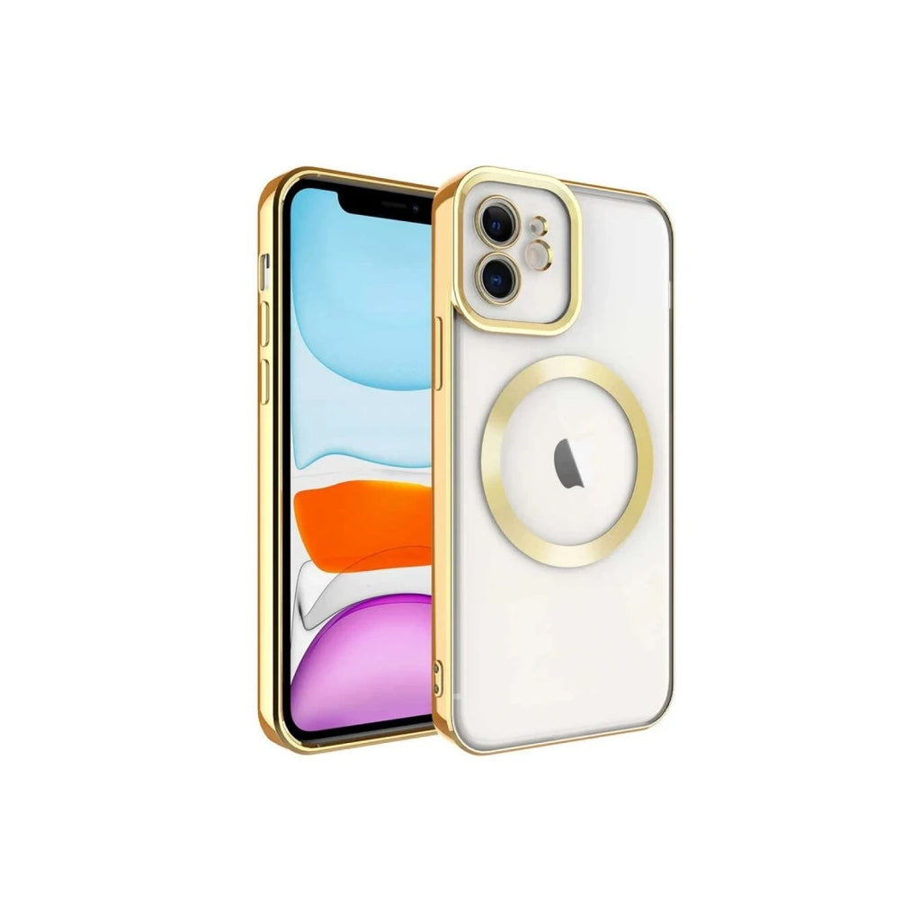 Mey İthalat® iPhone 12 Kılıf Kross Magneticsafe Kapak - Gold