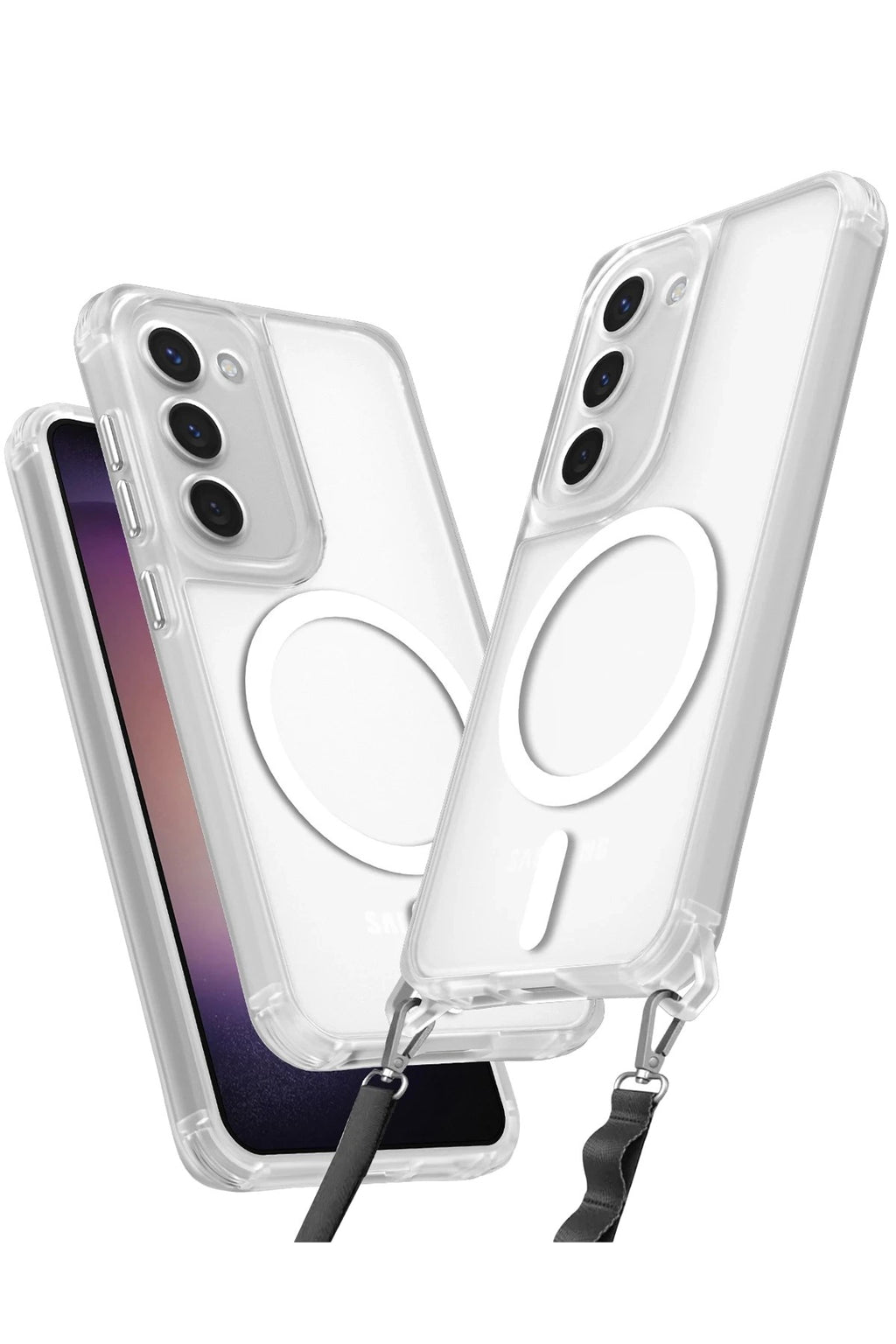 Mey İthalat® Samsung Galaxy S23 Kılıf Enka Magsafe Silikon Kılıf - Şeffaf