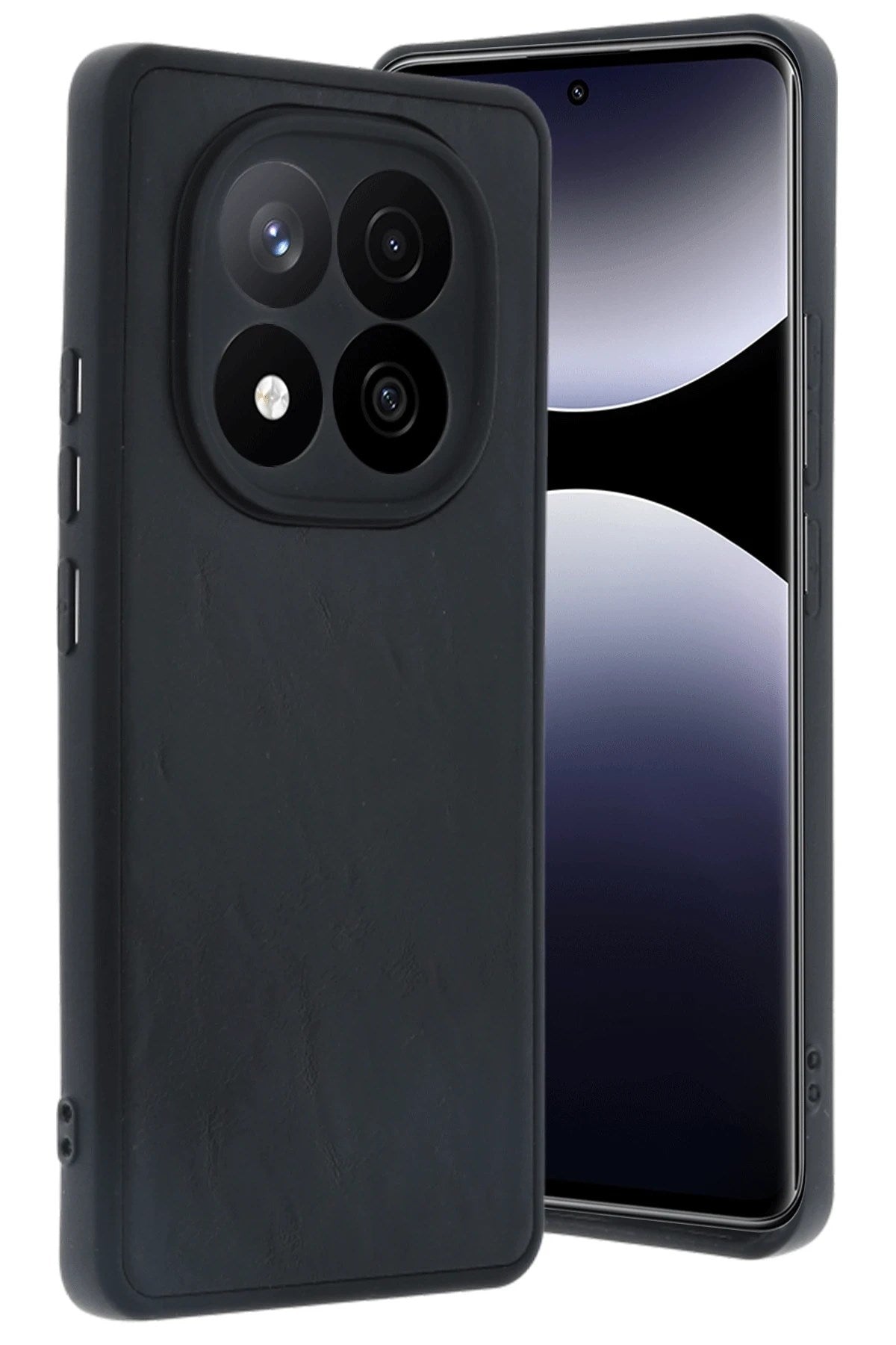 Mey İthalat® Redmi Note 14 Pro 5G Kılıf Aras Deri Kapak - Siyah