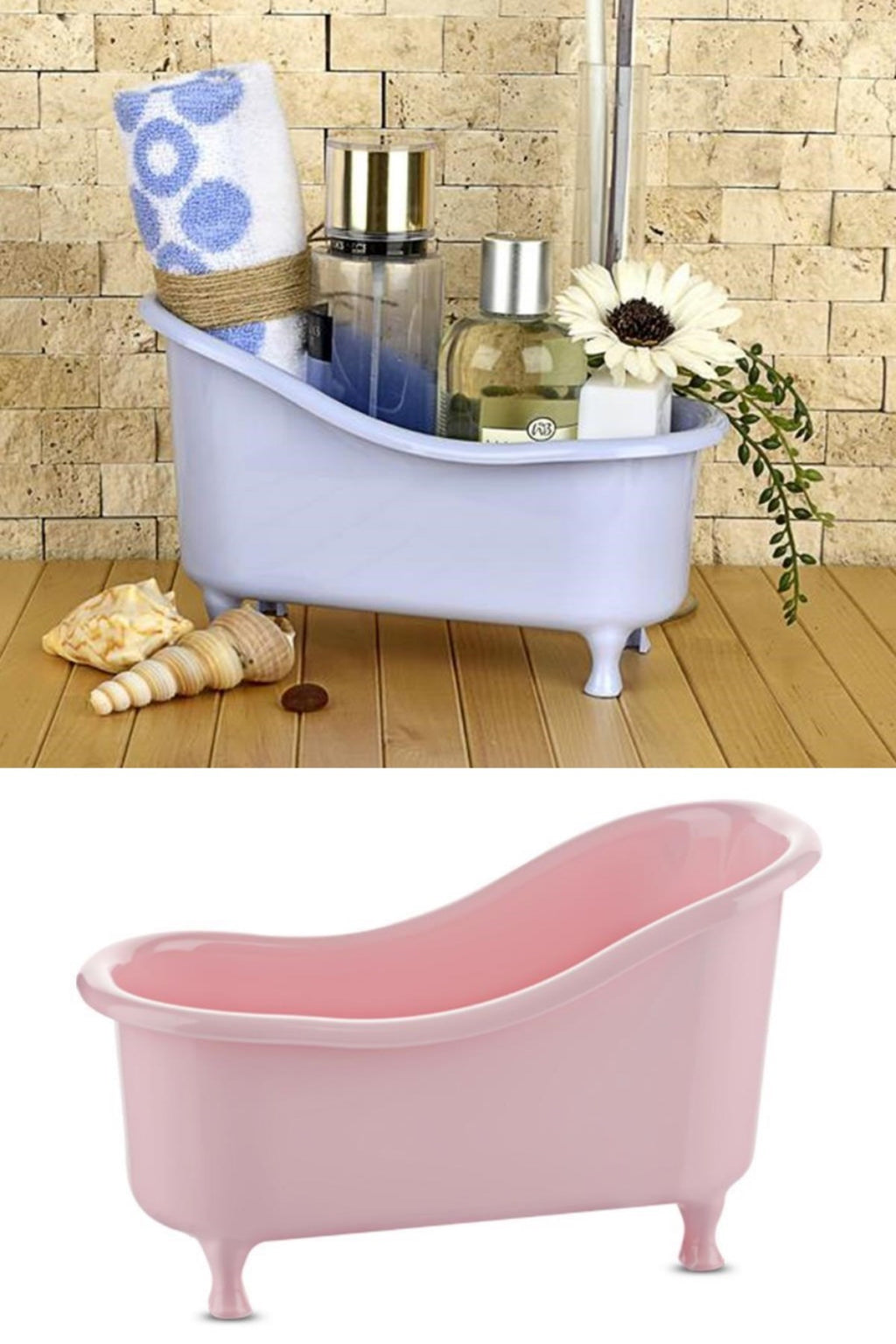 Dekoratif Mini Küvet Şeklinde Çok Amaçlı Banyo Düzenleyici Sepet