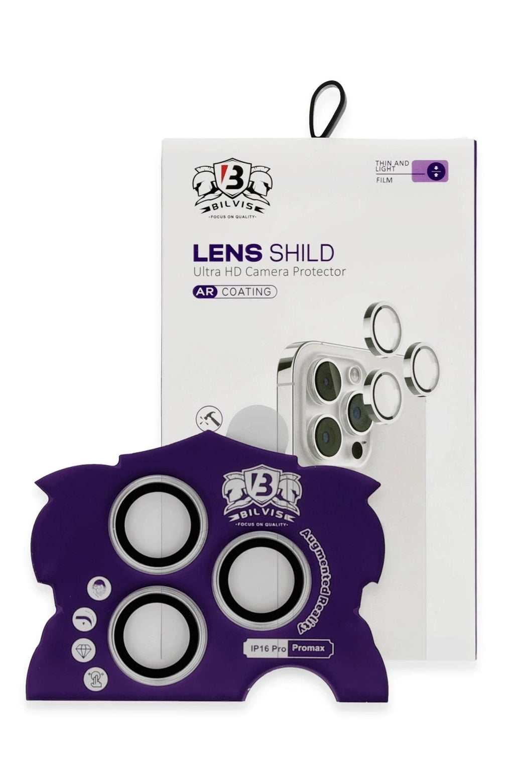 Mey İthalat® iPhone 16 Pro Max Bilvis Titan Kamera Lens - Gümüş