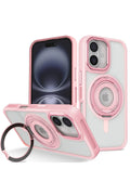 Mey İthalat® iPhone 16 Banza Magsafe Standlı Kapak - Pembe