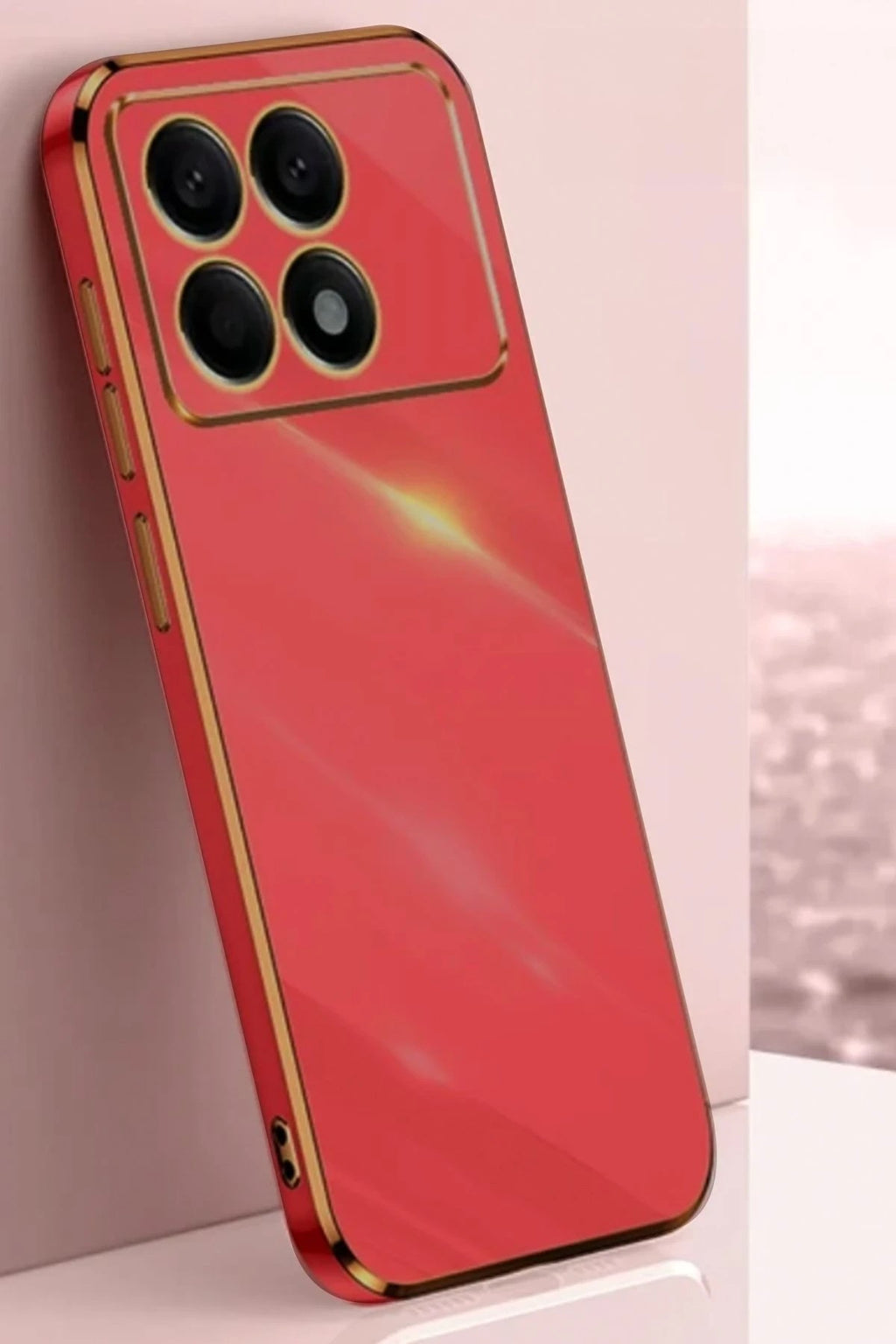 Mey İthalat® Poco X6 Pro Kılıf Volet Silikon - Kırmızı