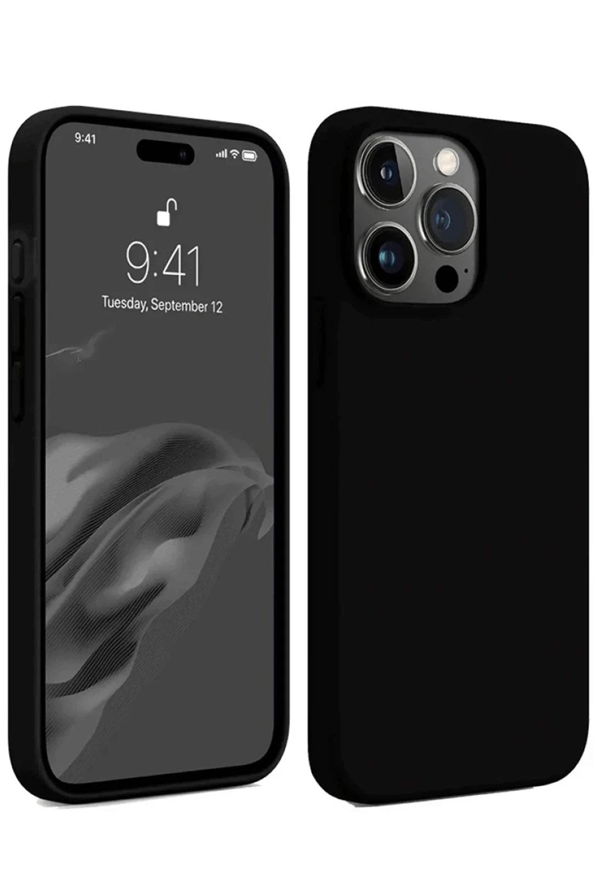 Mey İthalat® iPhone 15 Pro Max Kılıf First Silikon - Siyah