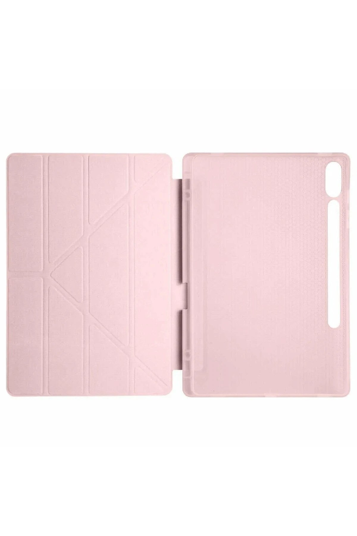 Mey İthalat® Samsung Galaxy X610 Tab S9 FE Plus 12.4 Kılıf Kalemlikli Mars Tablet Kılıfı - Rose Gold