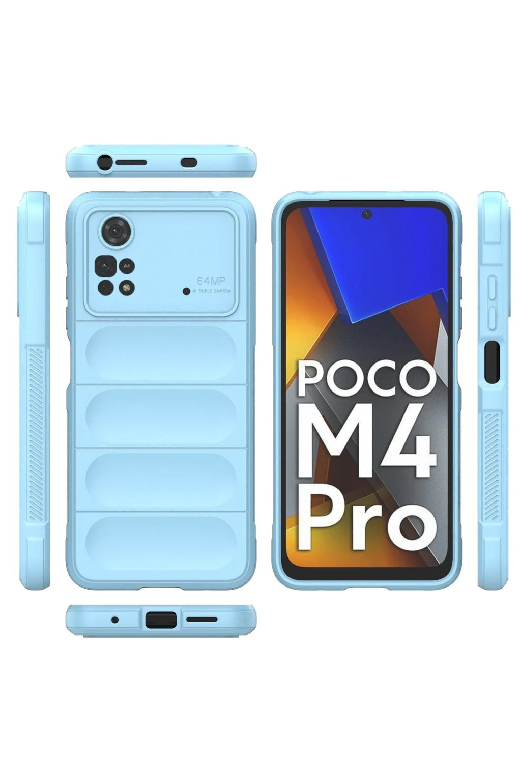 Mey İthalat® Poco M4 Pro 4G Kılıf Optimum Silikon - Sky Blue