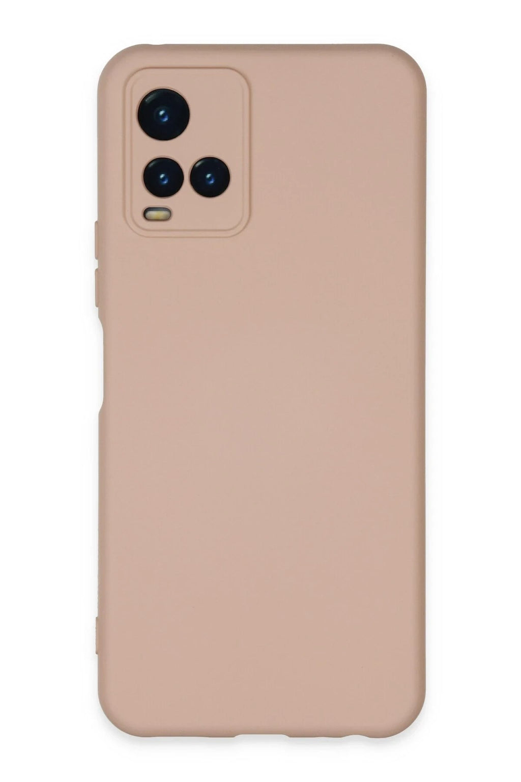 Mey İthalat® Vivo Y21S Kılıf Nano içi Kadife Silikon - Pudra