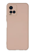 Mey İthalat® Vivo Y21S Kılıf Nano içi Kadife Silikon - Pudra