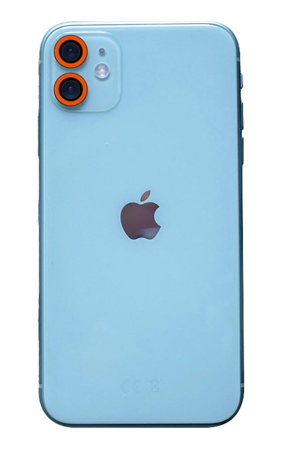 Mey İthalat® iPhone 11 Neon Fosforlu Kamera Lens - Turuncu