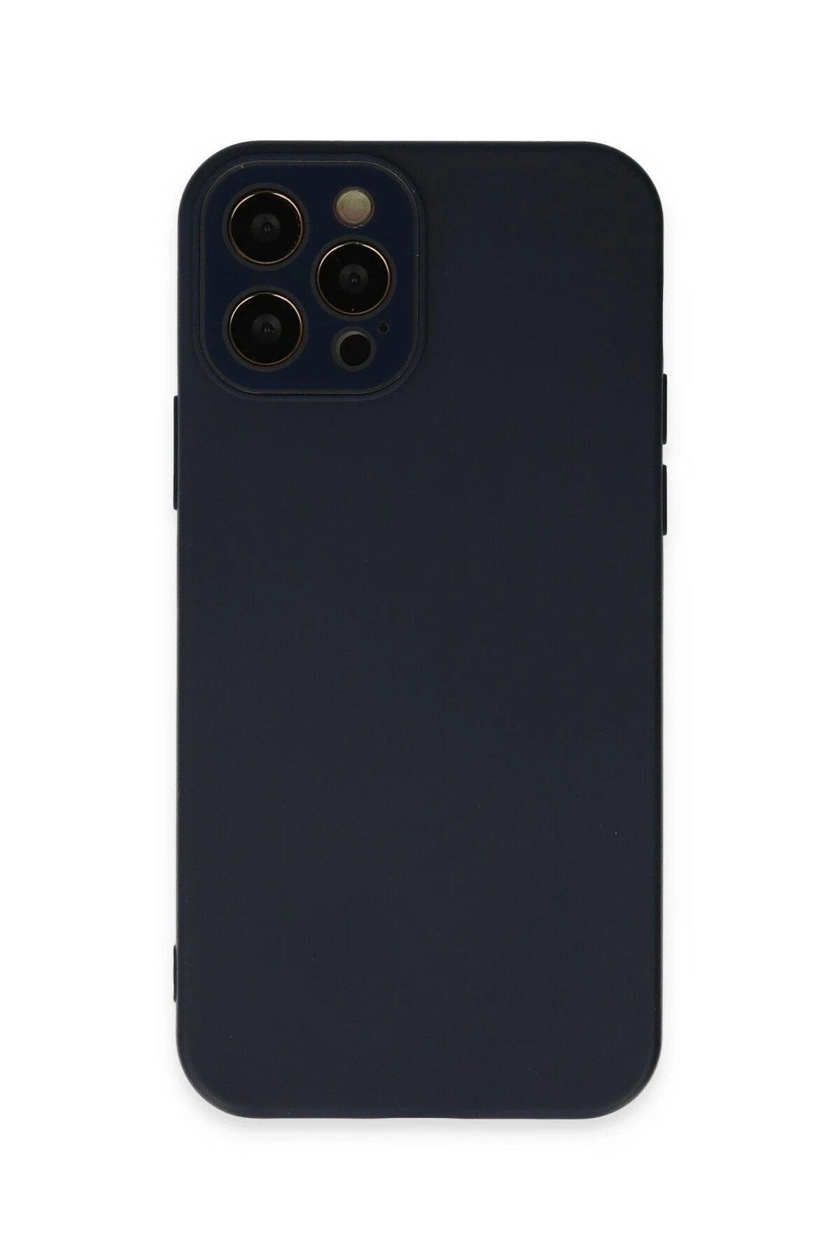Mey İthalat® iPhone 12 Pro Kılıf Lansman Glass Kapak - Lacivert