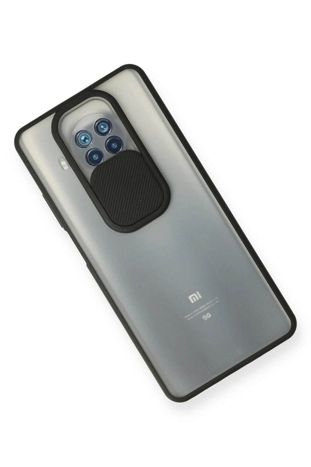 Mey İthalat® Mi 10T Lite Kılıf Palm Buzlu Kamera Sürgülü Silikon - Siyah