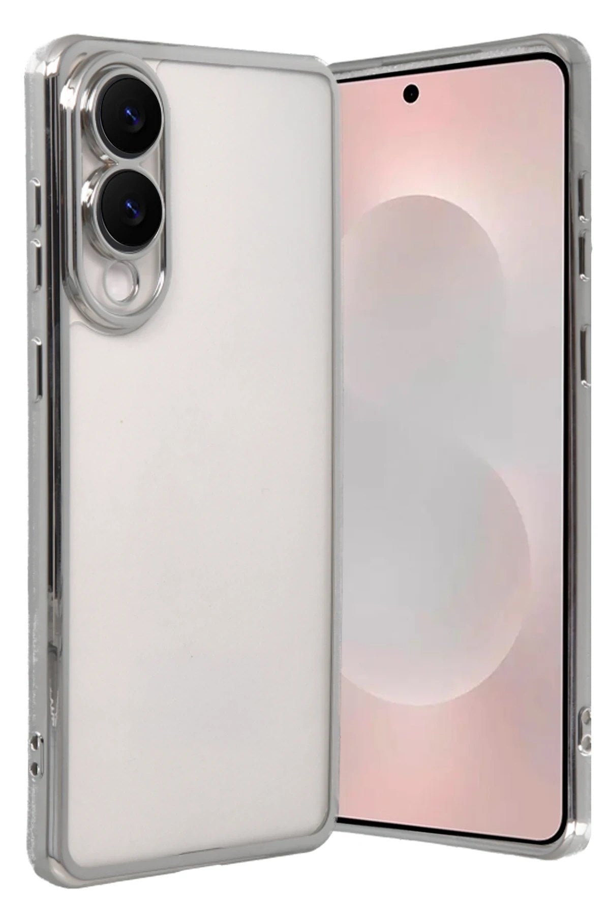 Mey İthalat® Samsung Galaxy S25 Edge Lensli Silikon - Gümüş