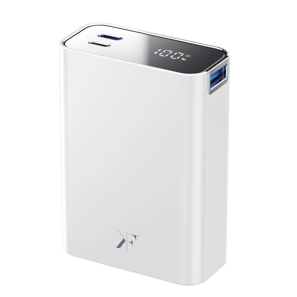 Mey İthalat® PW501 20.000 mAh Dijital Göstergeli 2 Adet 45W Type-C ve 22.5W USB Çıkışlı Şarj PD Hızlı Şarj Powerbank - Beyaz